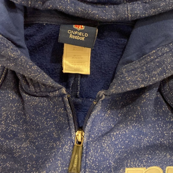 Reebok NFL New York Giants football zip up hoodie sweatshirt unisex - Picture 6 of 7